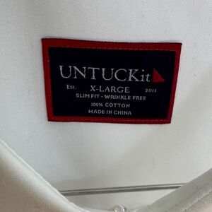 UNTUCKit Crisp White Men's Dress Shirt XL